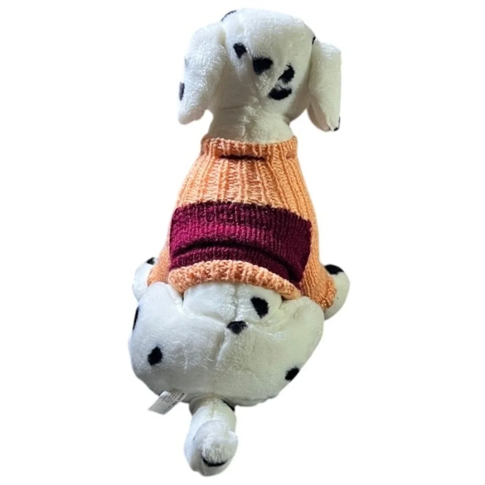 Vintage‎ Fine Toy Dalmatian Plush Dog Stuffed Animal Sweater Outfit Decor Cute